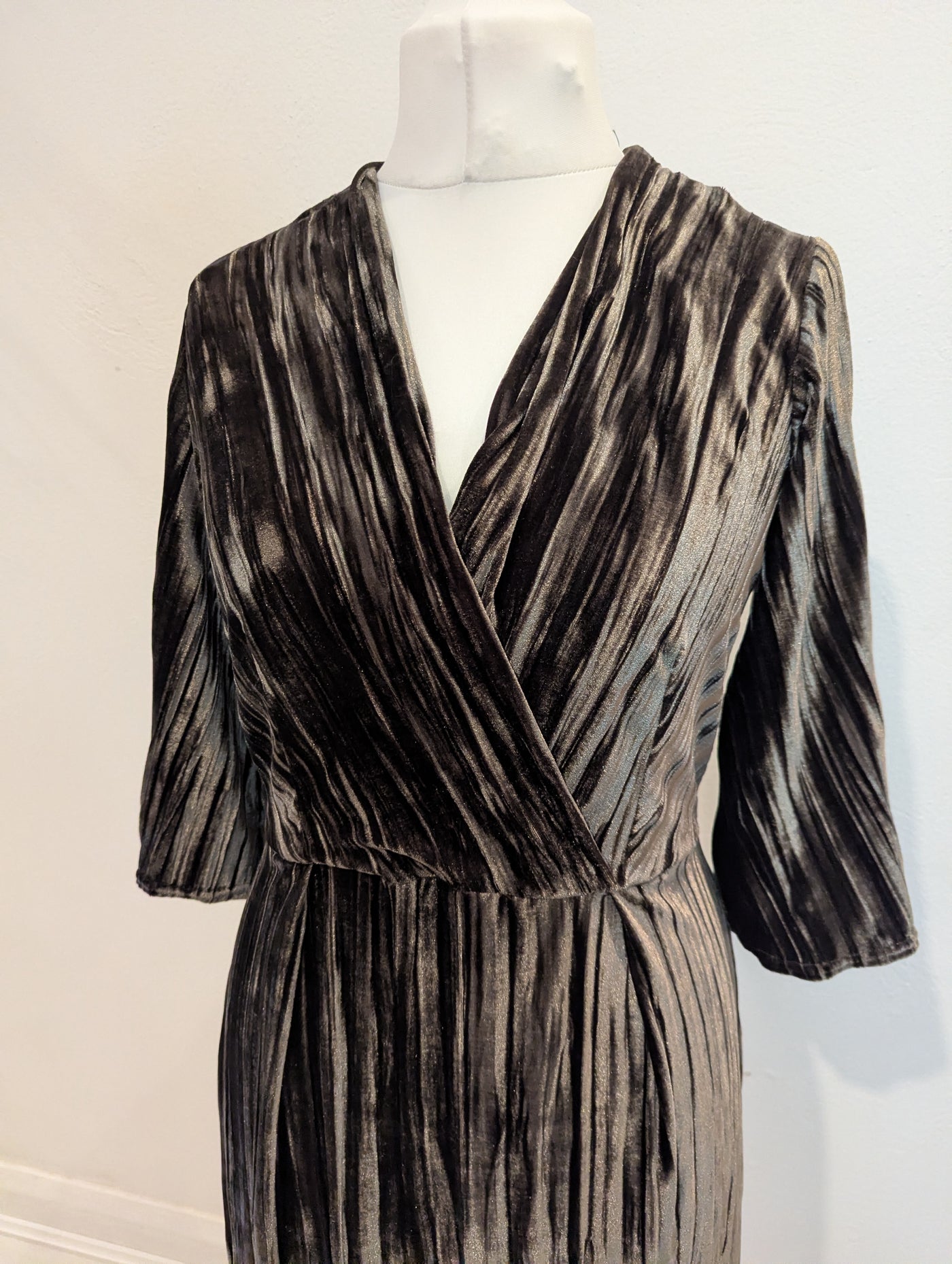 Closet Grey Velvet Dress 12