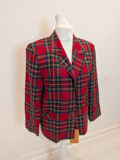 No Label Red Tartan Blazer M/L