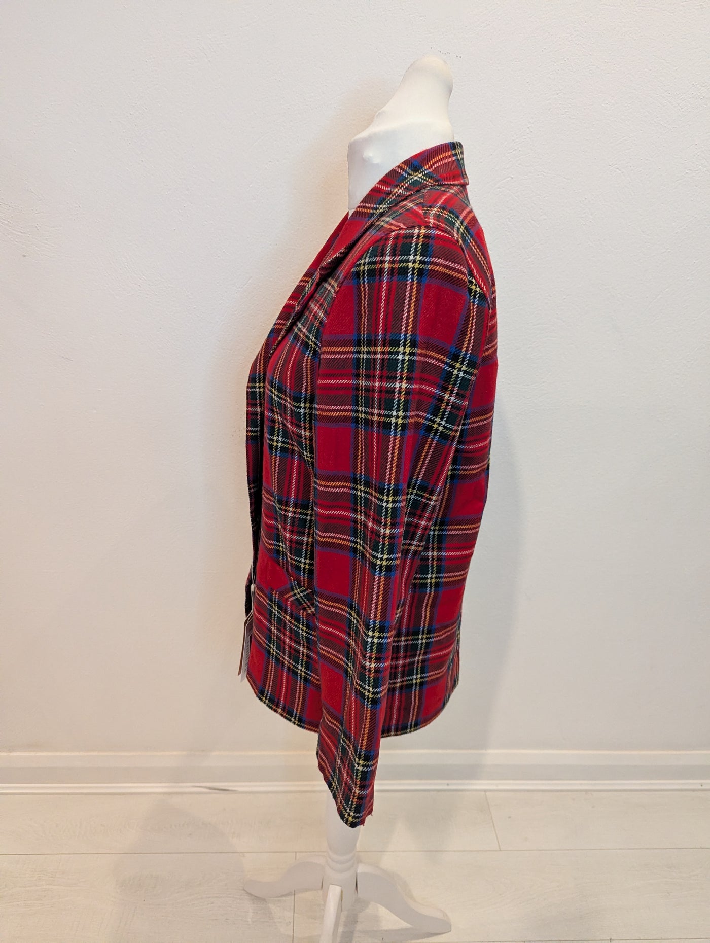 No Label Red Tartan Blazer M/L