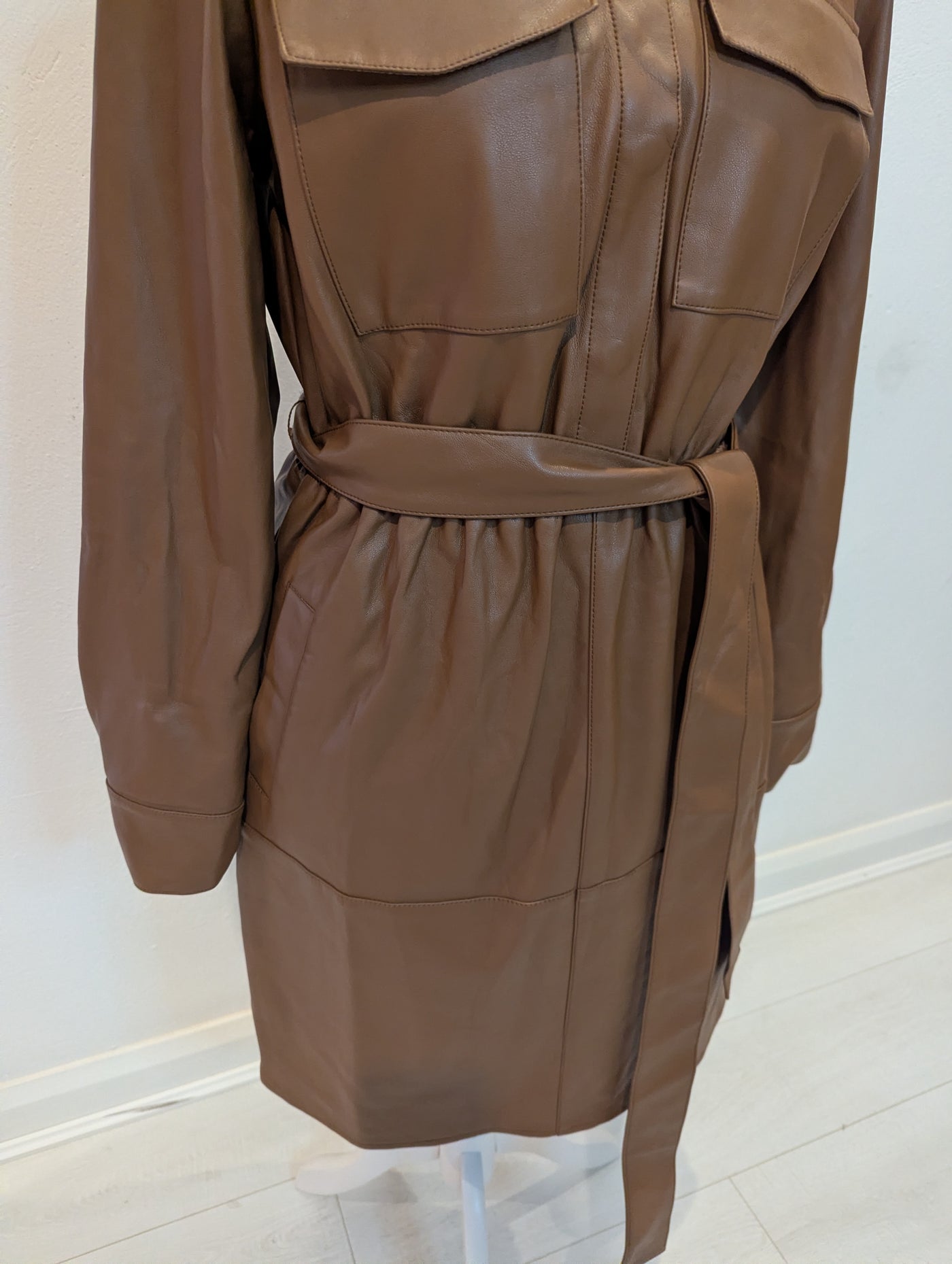 V by Very Brown Pleather Dress NWT 14