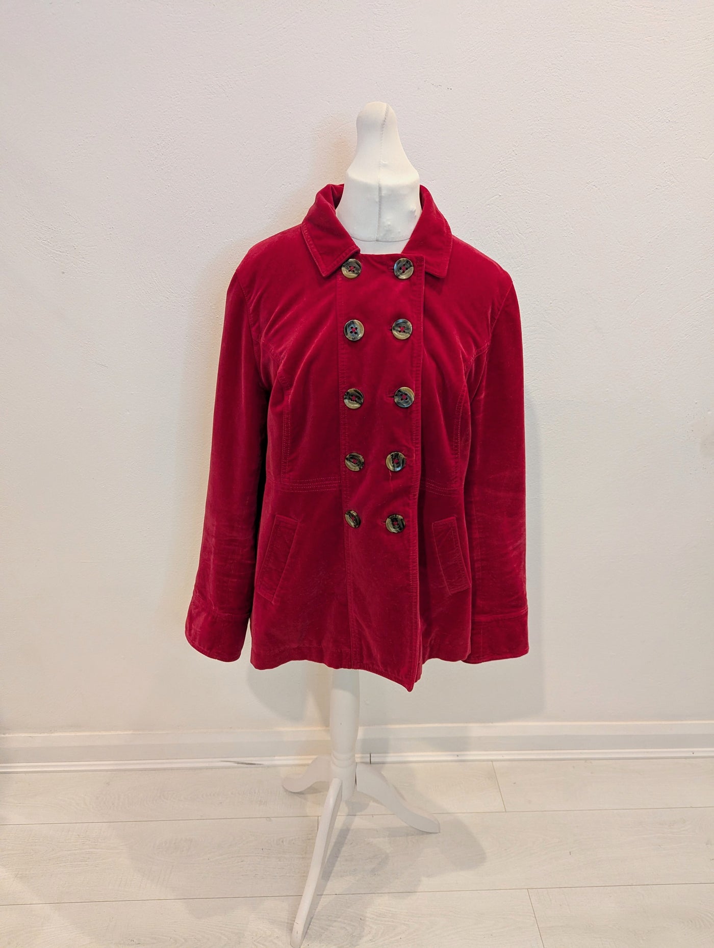 Boden Red Velvet Jacket 16/18