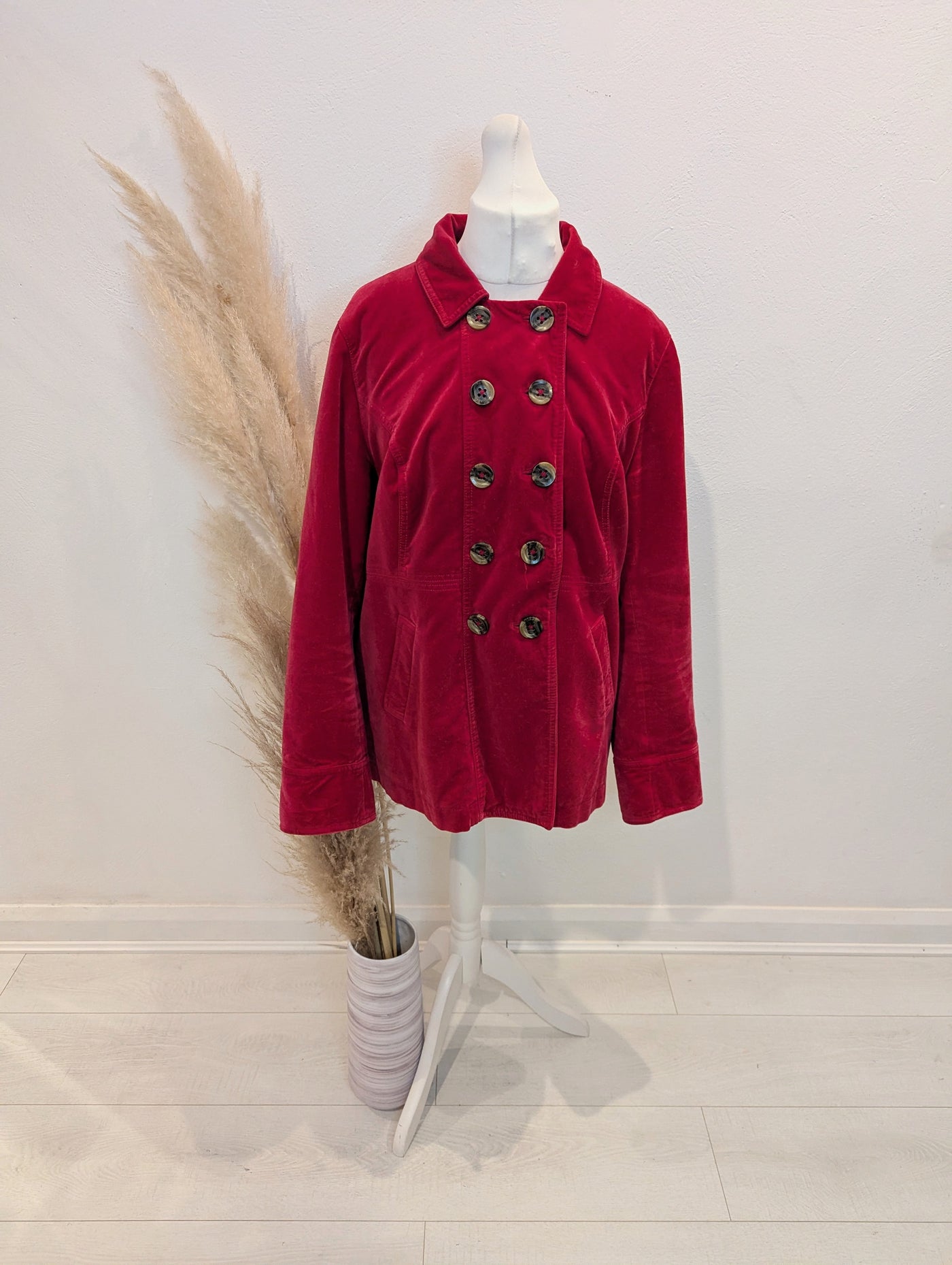 Boden Red Velvet Jacket 16/18