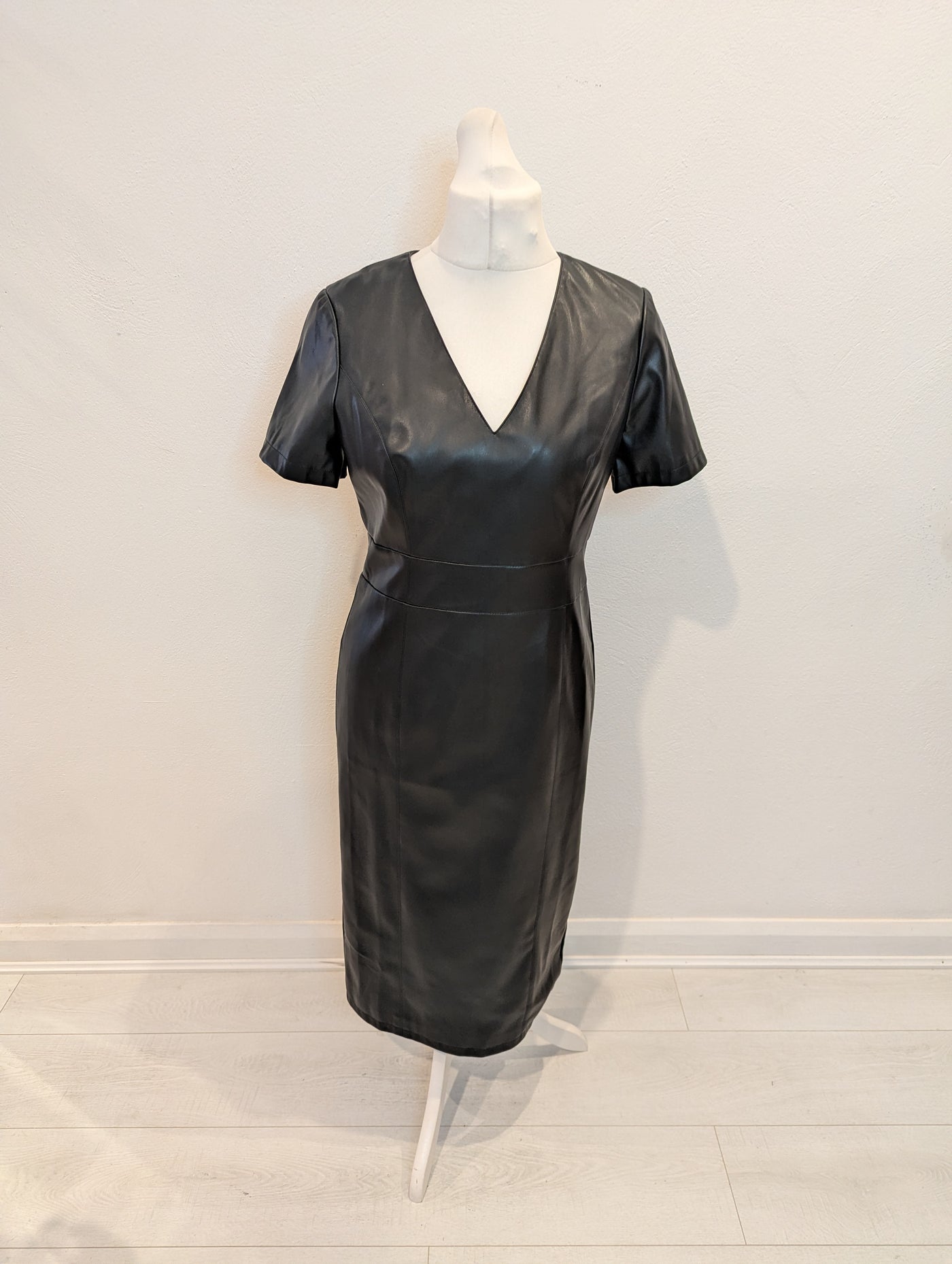 V By Very Black Pleather Dress 12/14
