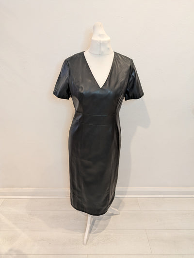 V By Very Black Pleather Dress 12/14
