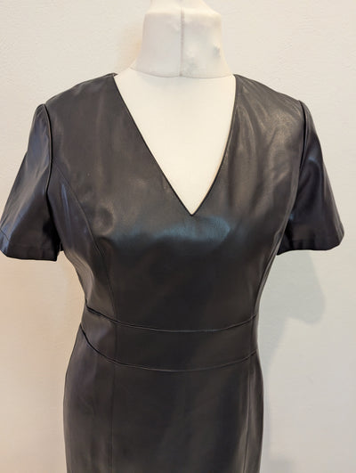 V By Very Black Pleather Dress 12/14