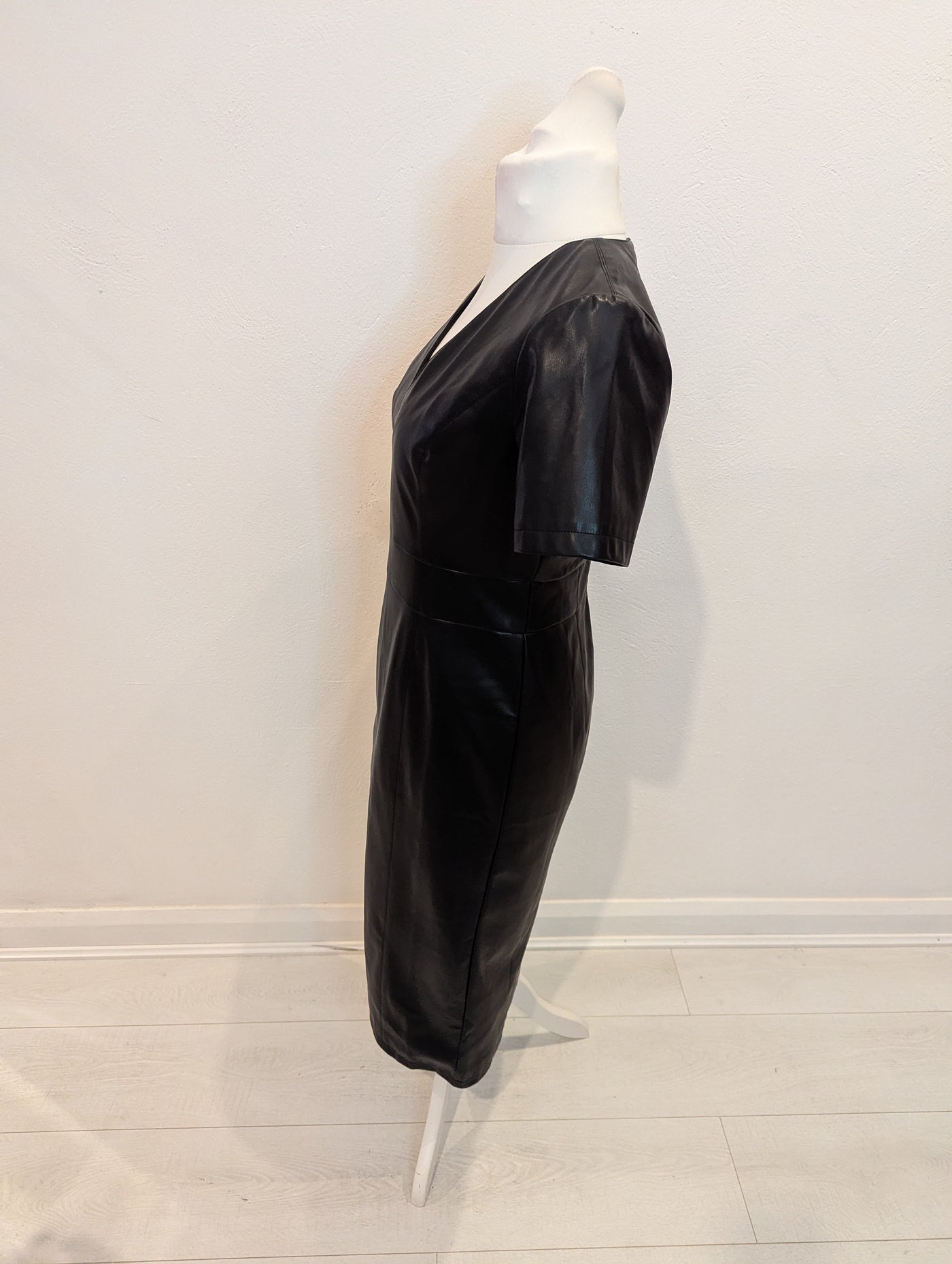V By Very Black Pleather Dress 12/14