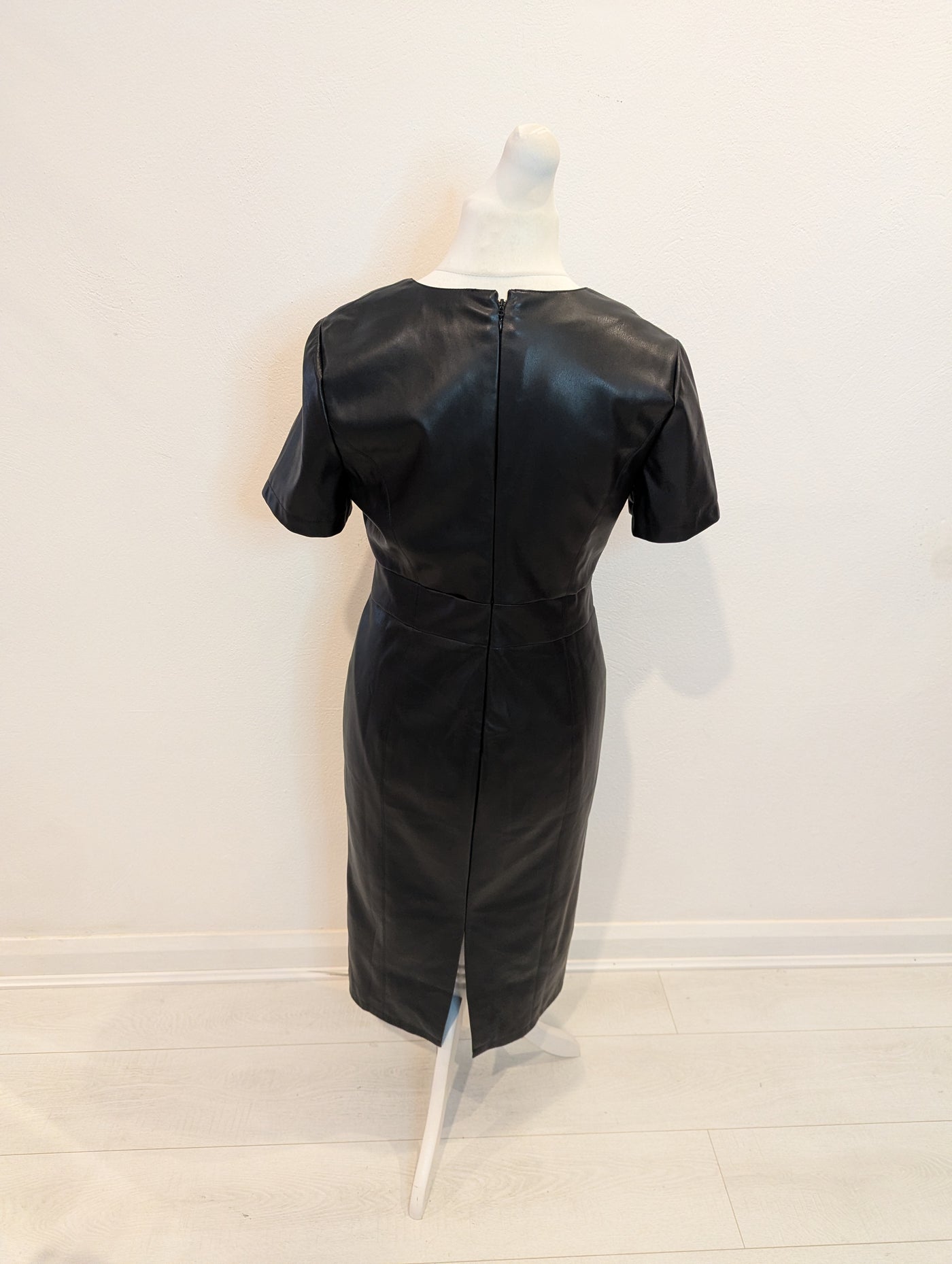 V By Very Black Pleather Dress 12/14