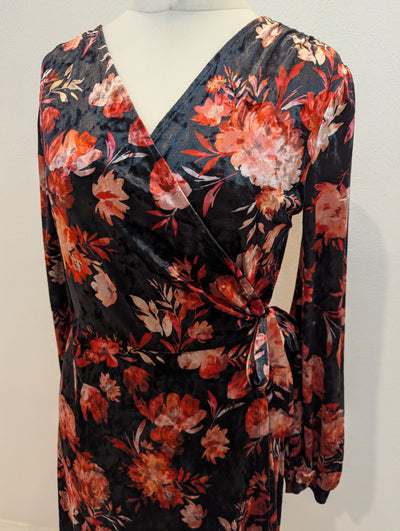 Very Floral Velvet Dress 12