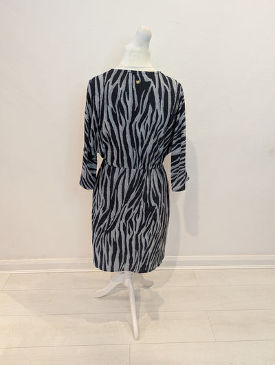 Biba Black & Silver Sparkle Dress 12