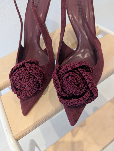 Stephan Burgundy Heels 8
