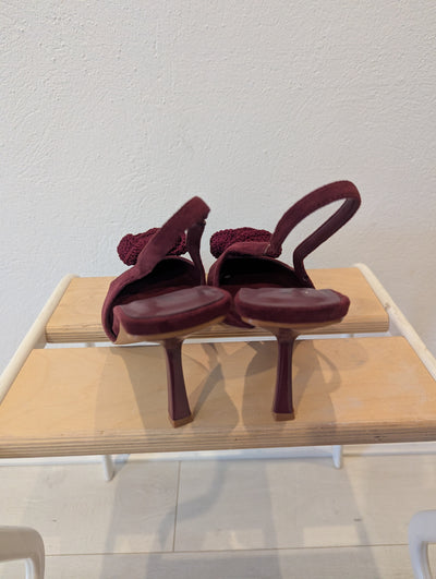 Stephan Burgundy Heels 8