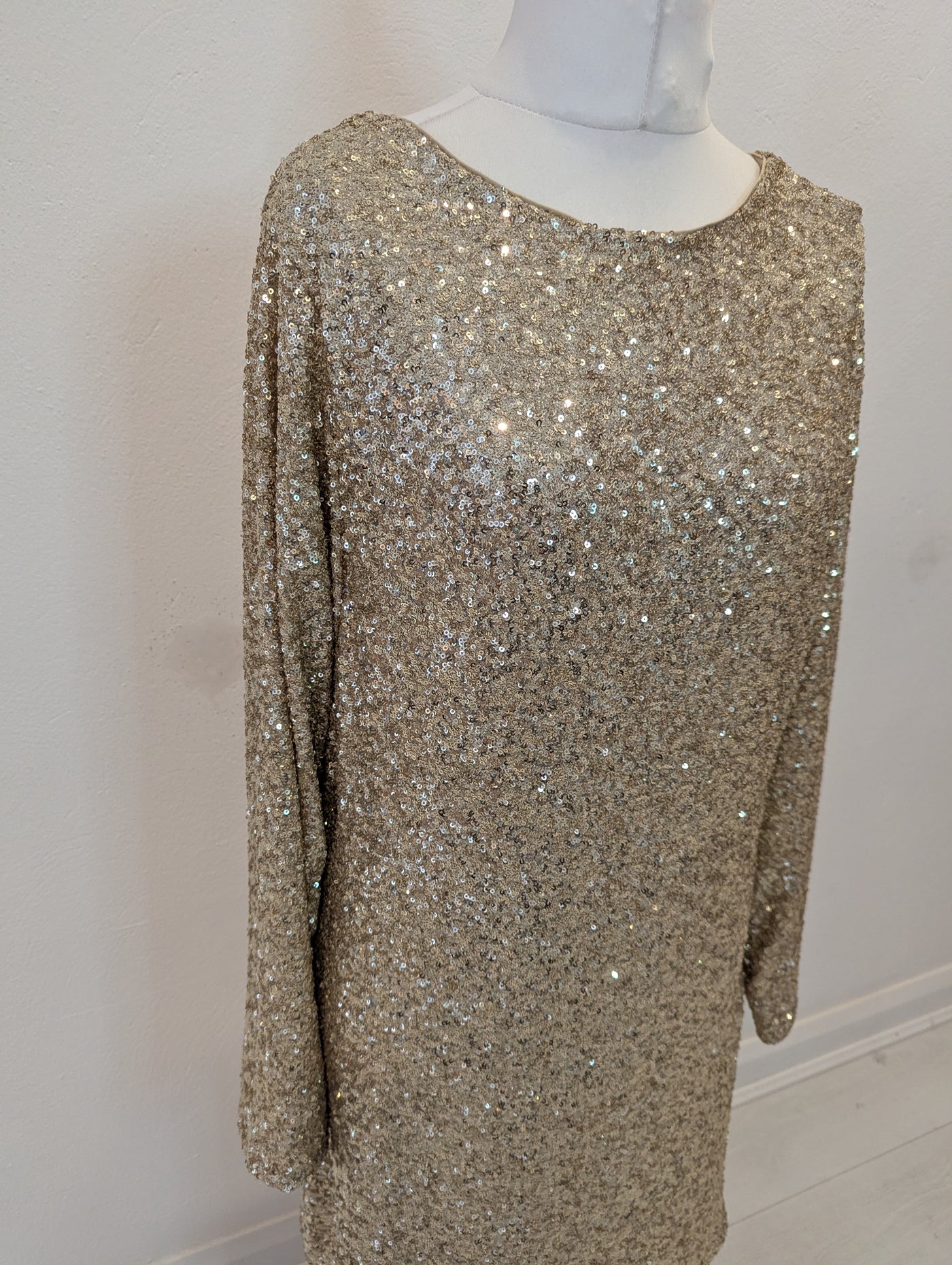 Jessica Graaf Gold Sequin Dress L