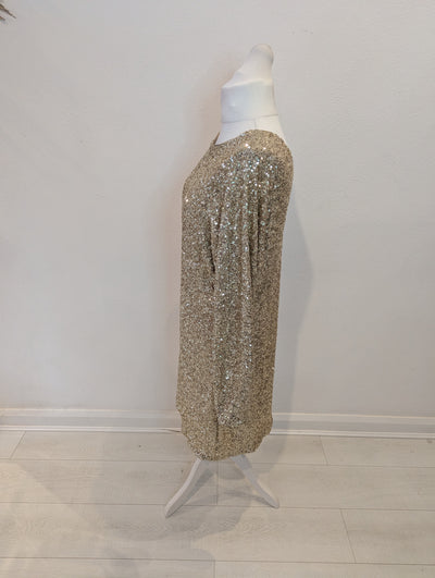 Jessica Graaf Gold Sequin Dress L