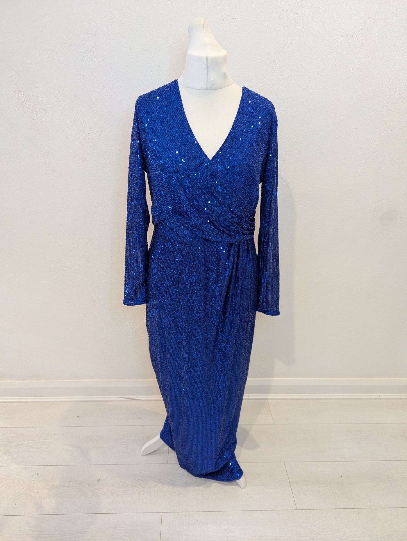 Roman Blue Sequin Maxi Dress 18