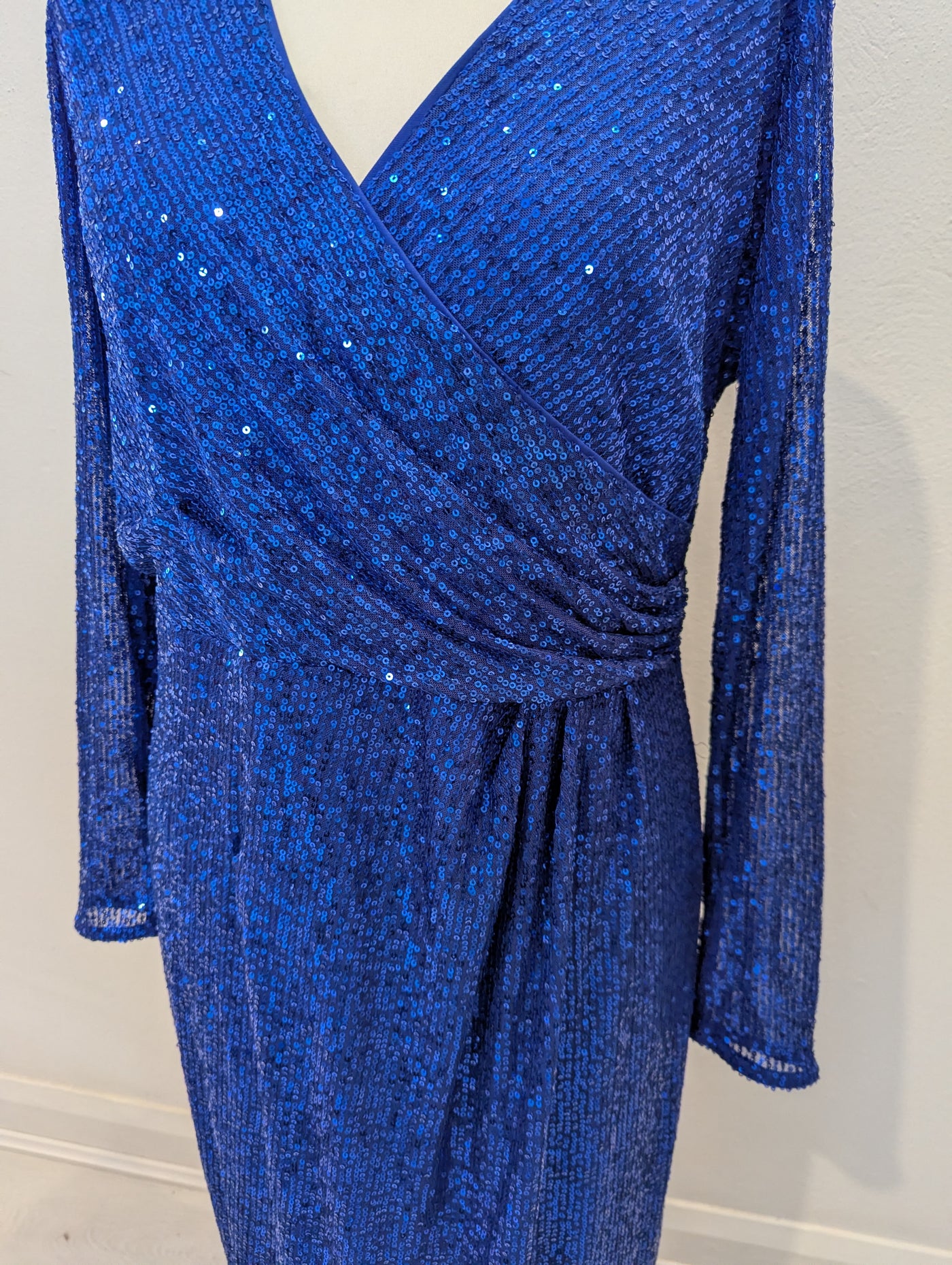 Roman Blue Sequin Maxi Dress 18