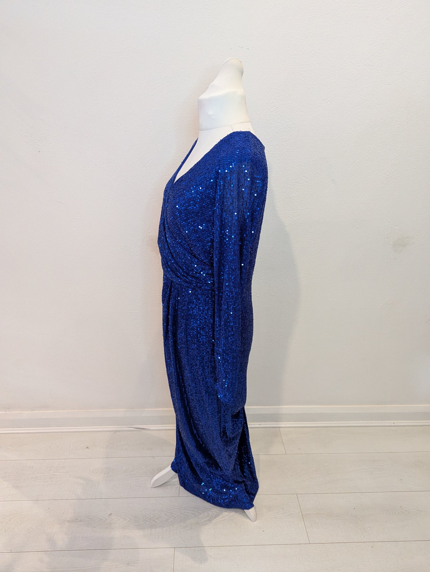 Roman Blue Sequin Maxi Dress 18