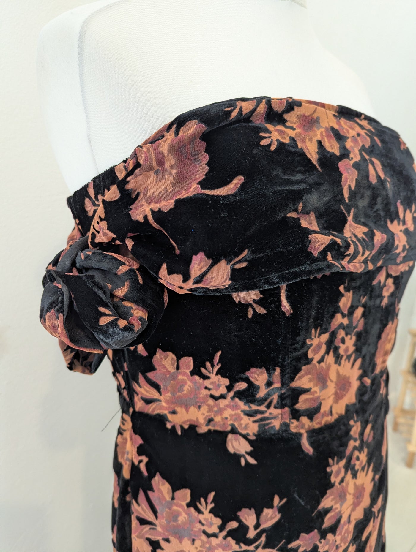Coast Brown Floral Bardot Dress 18