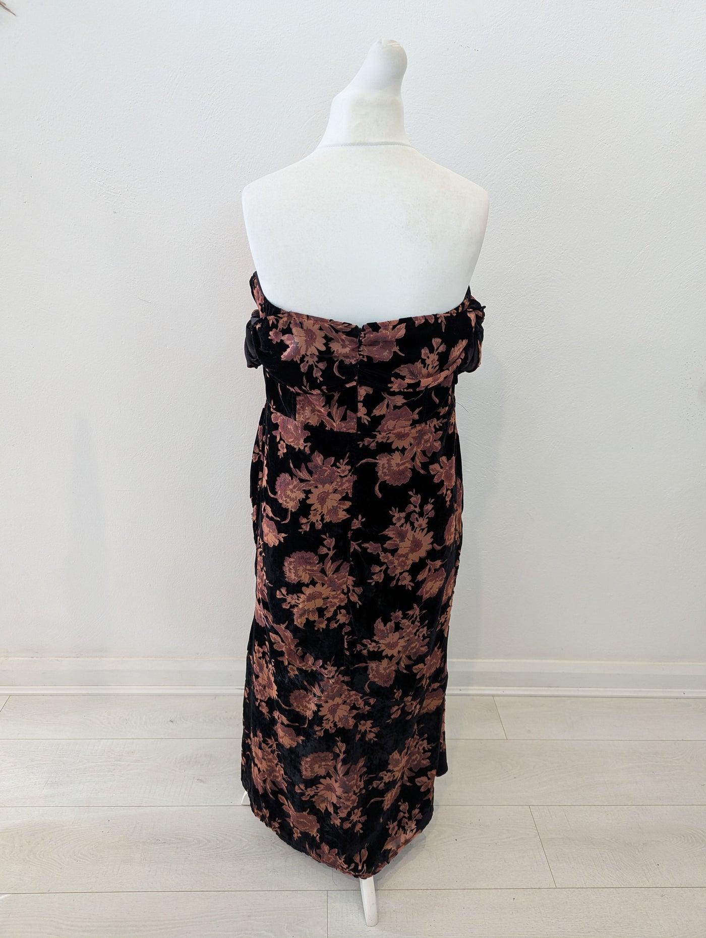 Coast Brown Floral Bardot Dress 18