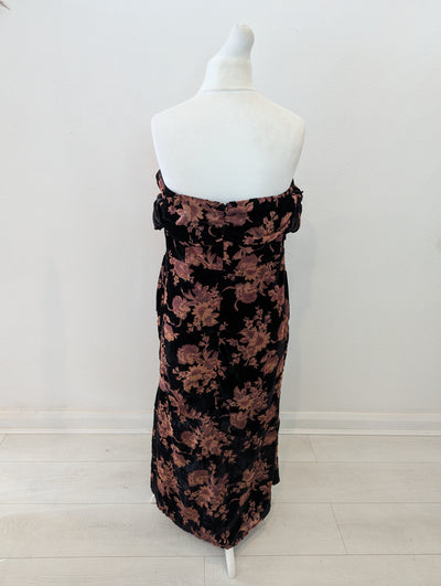 Coast Brown Floral Bardot Dress 18