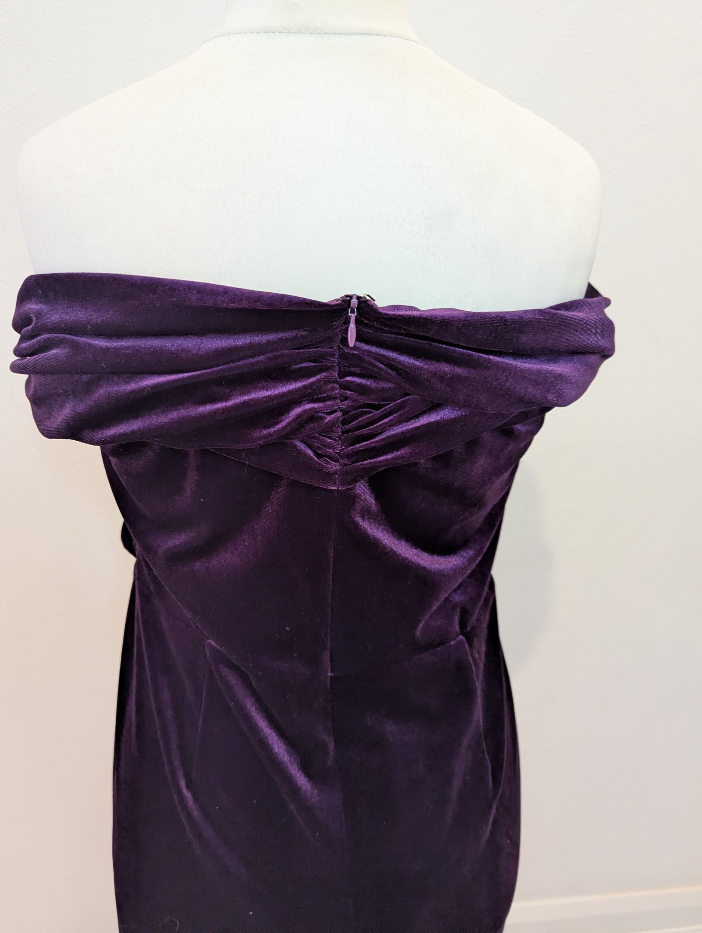 Coast Purple Velvet Bardot Dress 18