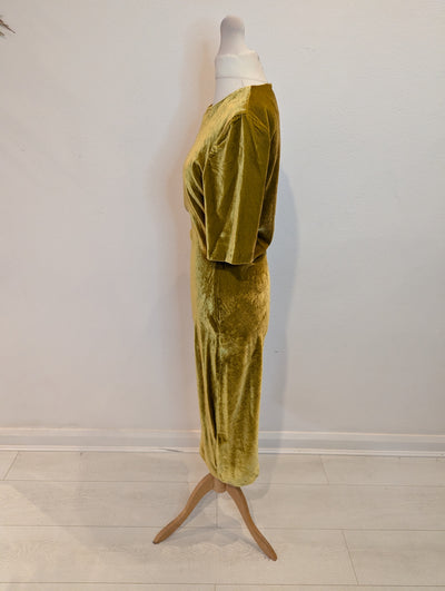 LK Bennett Citrine Velvet Dress 10 NWT