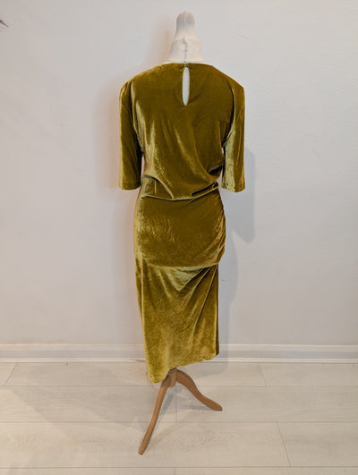 LK Bennett Citrine Velvet Dress 10 NWT