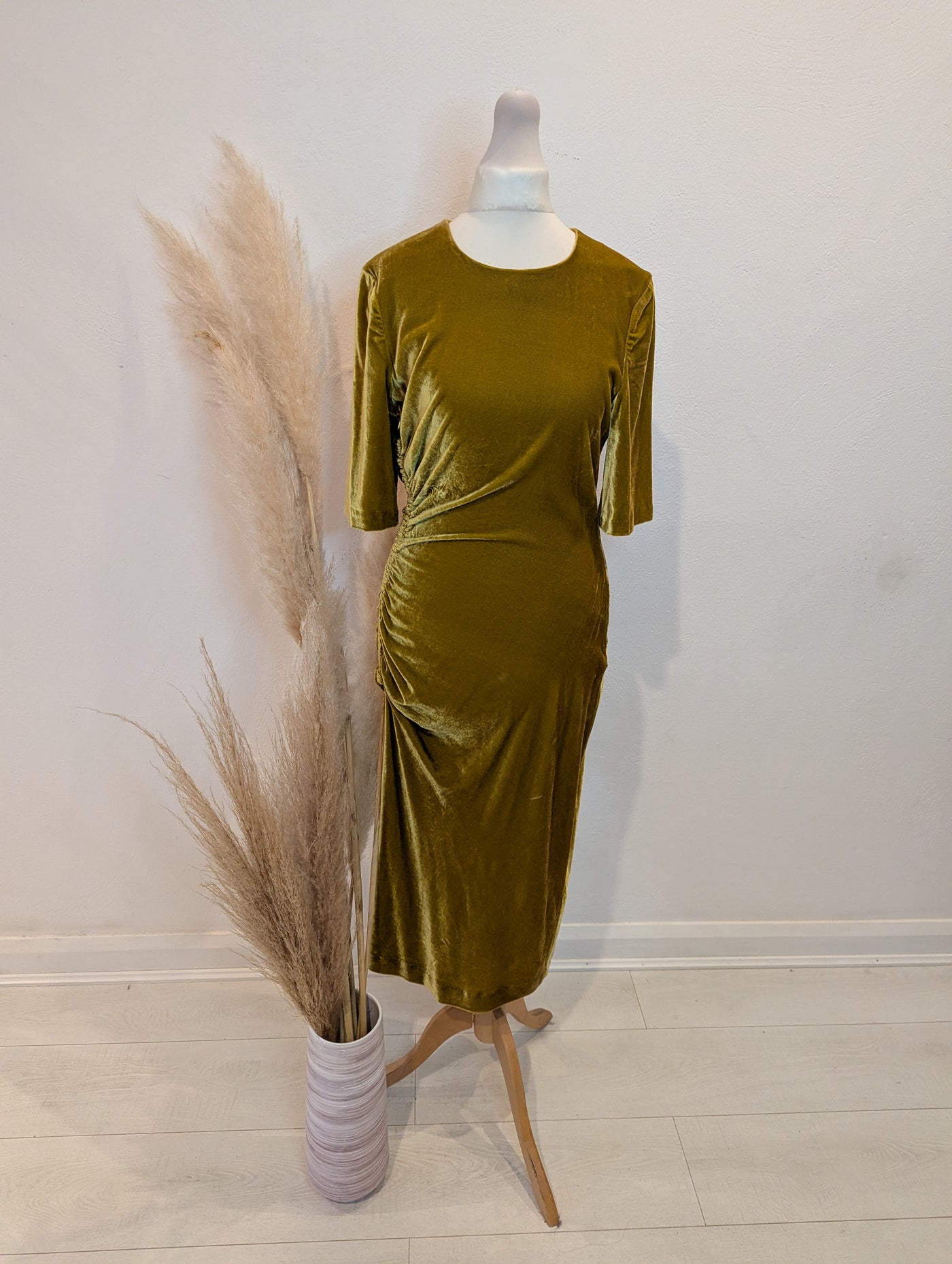 LK Bennett Citrine Velvet Dress 10 NWT