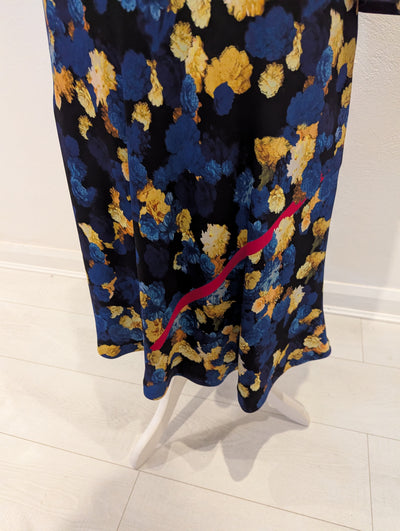 LK Bennett x Preen Syd blue floral Dress 10