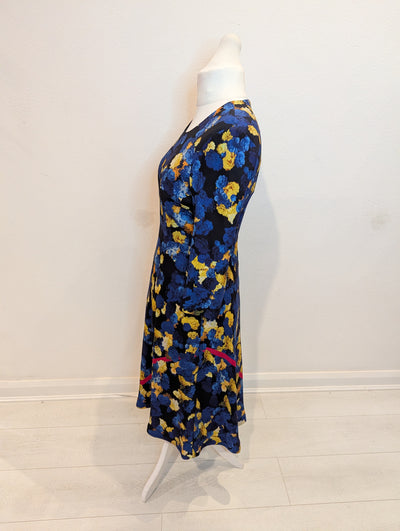 LK Bennett x Preen Syd blue floral Dress 10