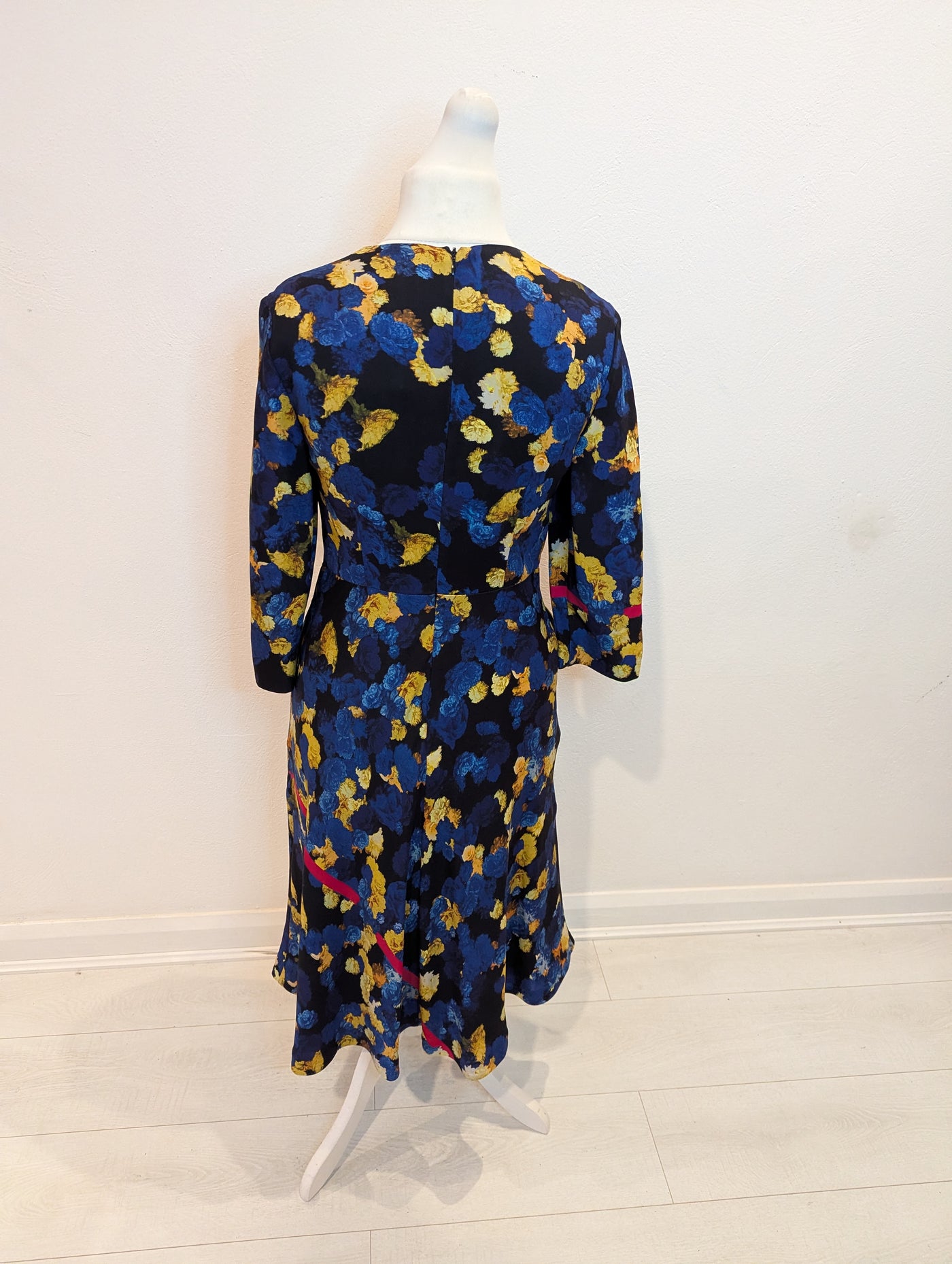 LK Bennett x Preen Syd blue floral Dress 10