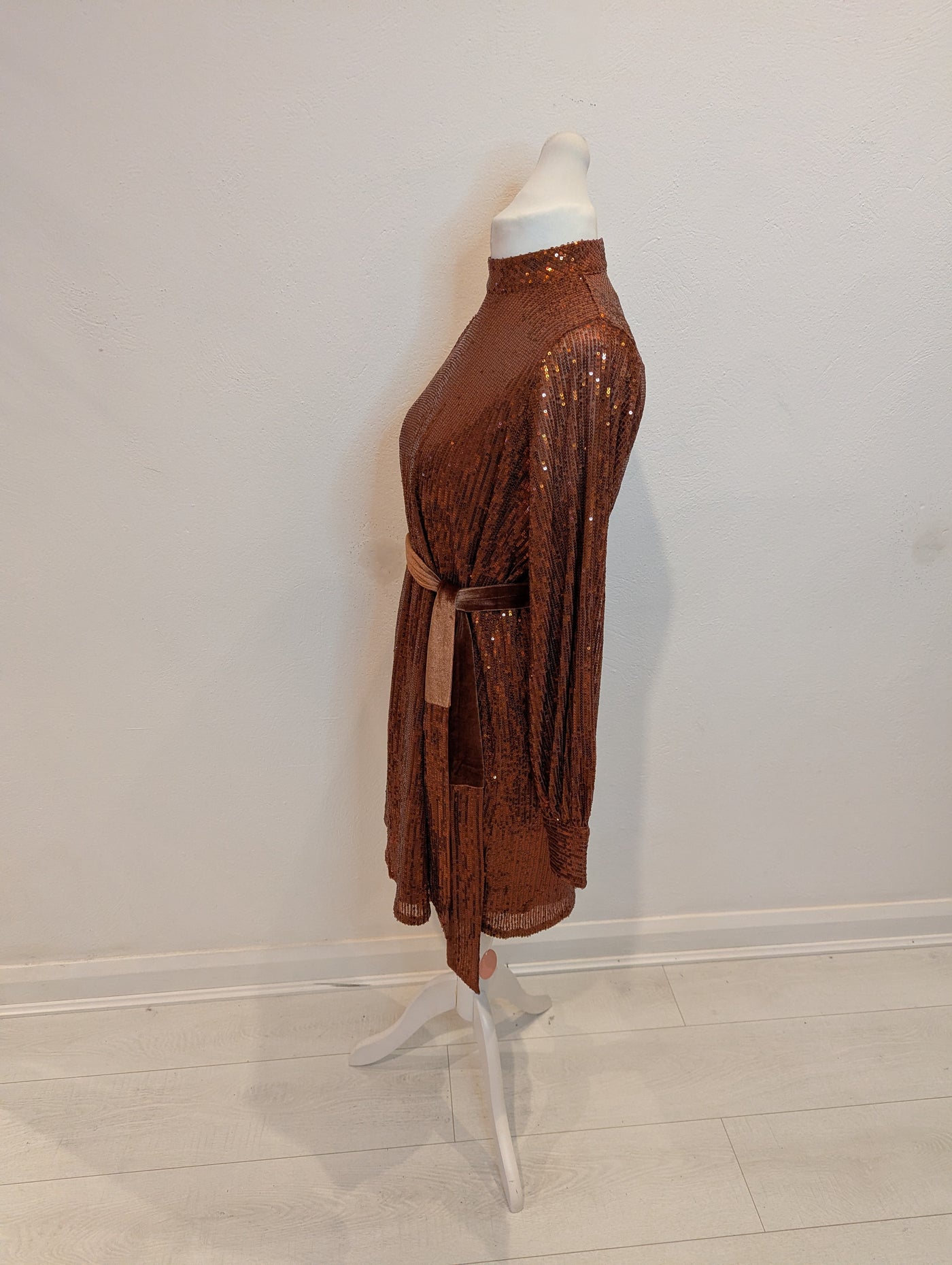 Style Cheat Copper Sequin dress NWT 12 RRP £65