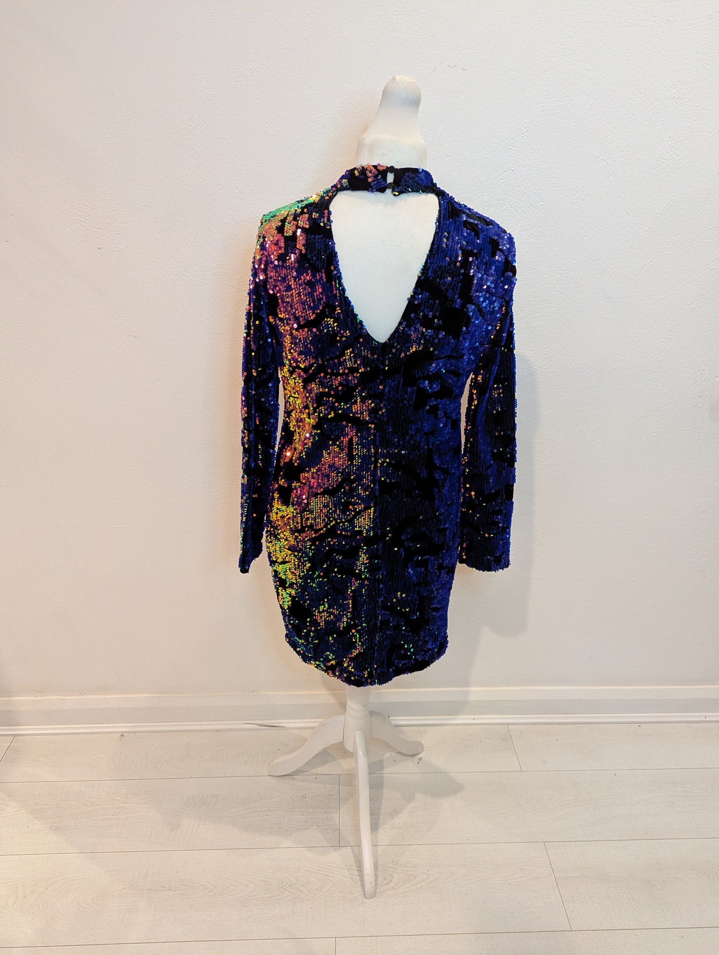 Red Herring Blue Sequin Dress 14