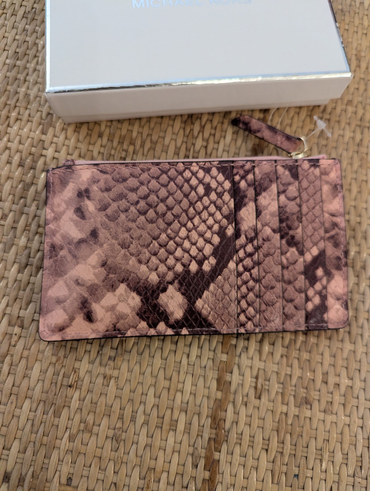 Michael Kors pink snake purse New in box