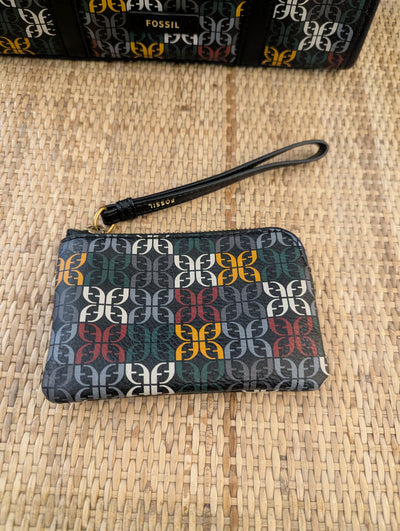 Fossil multi coloured Kingston crossbody & purse