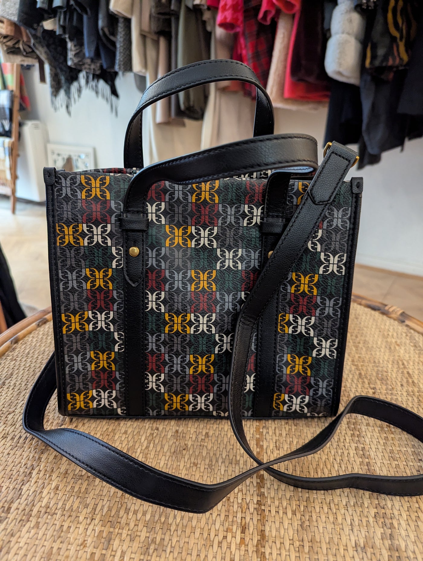 Fossil multi coloured Kingston crossbody & purse