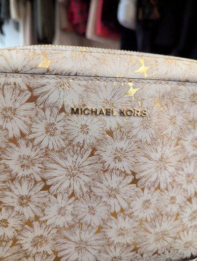 Michael Kors white/gold crossbody
