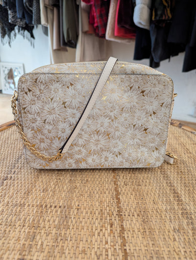 Michael Kors white/gold crossbody