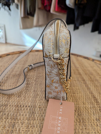 Michael Kors white/gold crossbody