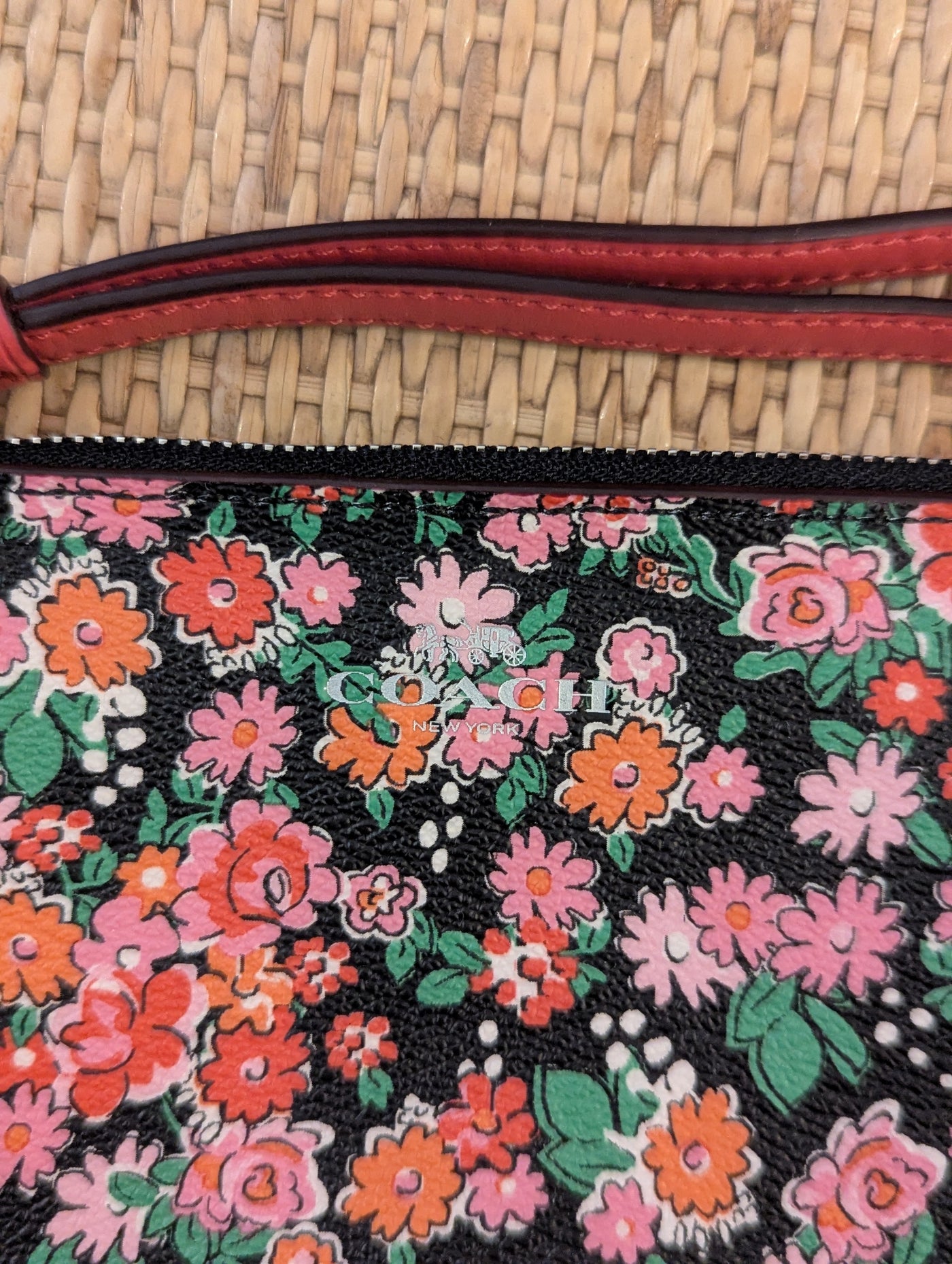 Coach floral pouch