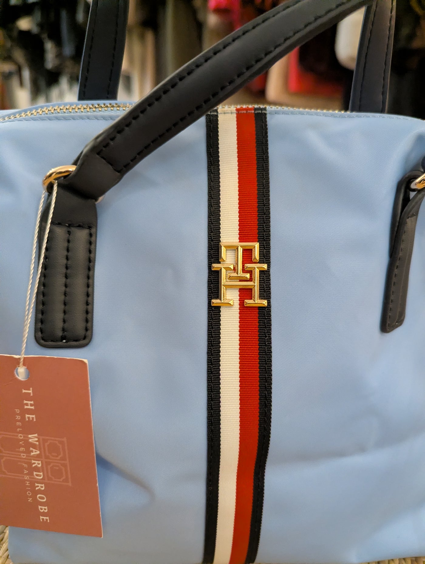 Tommy Hilfiger Blue Shell Crossbody