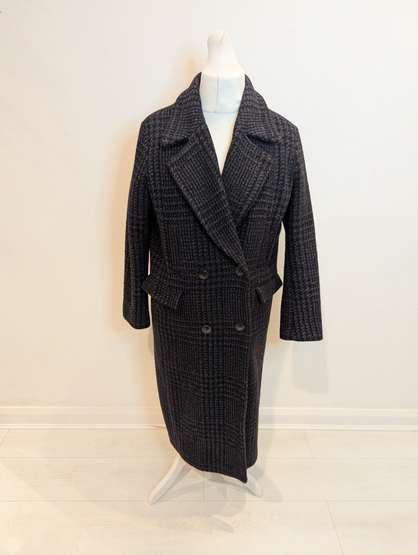 Polder check wool coat 12 RRP £550