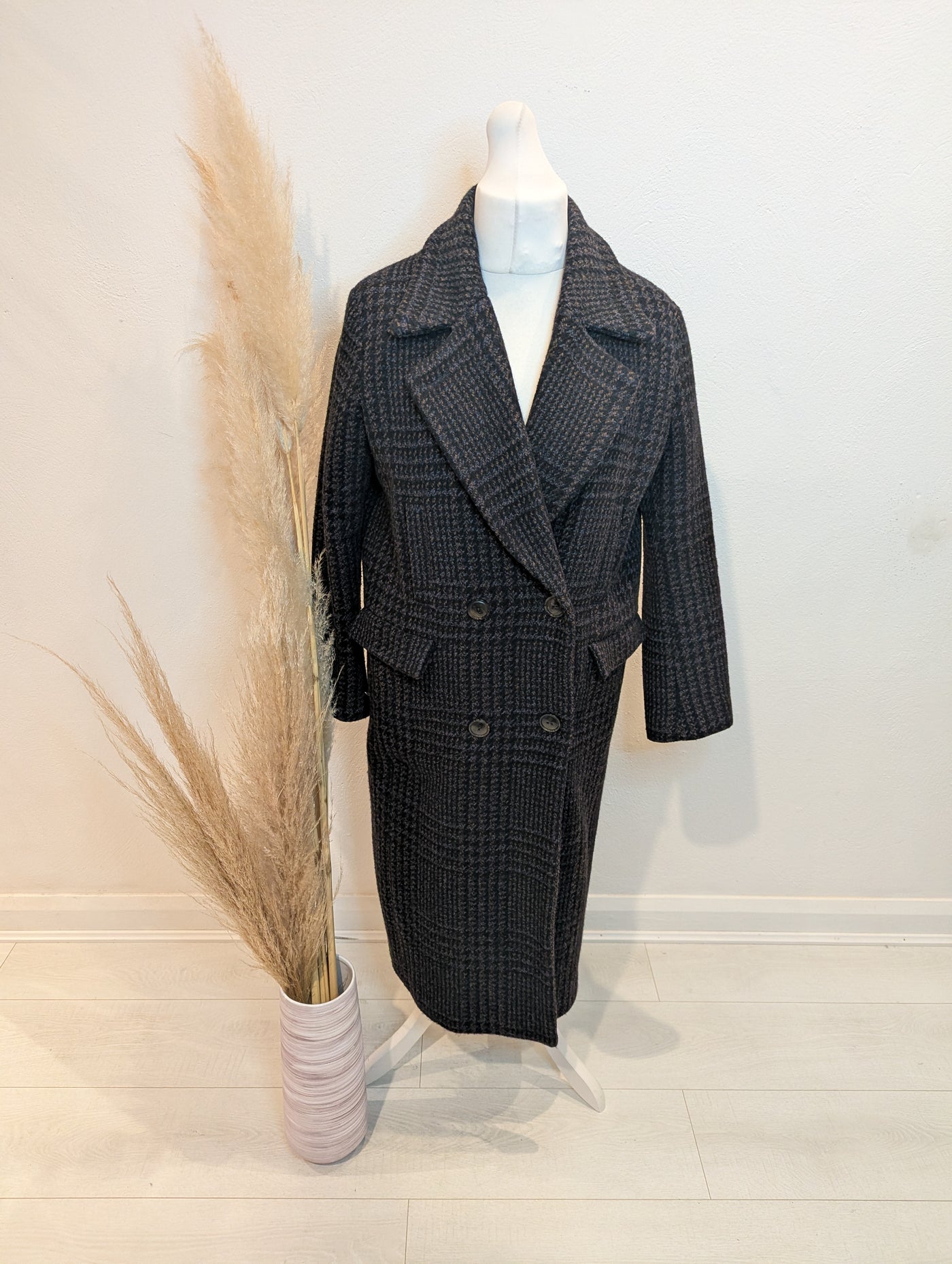 Polder check wool coat 12 RRP £550
