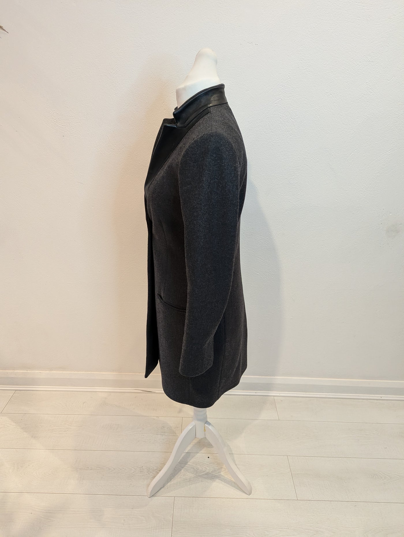 All saints Grey Lorie wool coat 12 (small fitting)