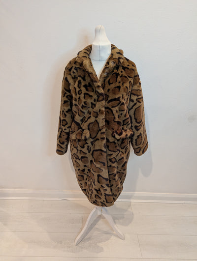 Bellerose Leopard Faux fur coat M