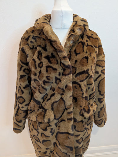 Bellerose Leopard Faux fur coat M