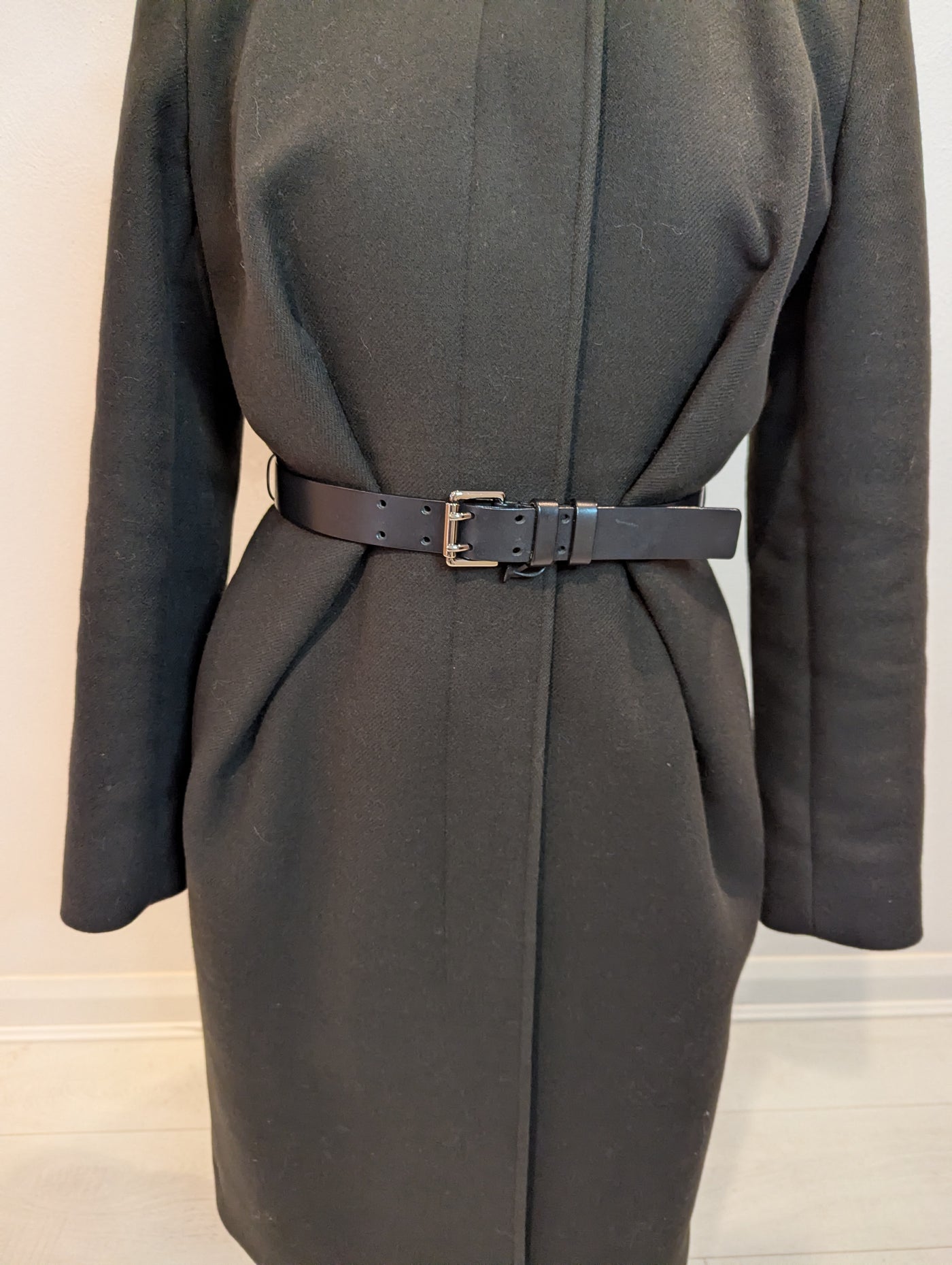 Sportmax  wool & Leather trim Coat 12 RRP £850