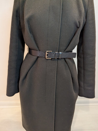 Sportmax  wool & Leather trim Coat 12 RRP £850