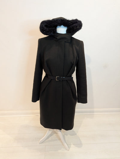 Sportmax  wool & Leather trim Coat 12 RRP £850