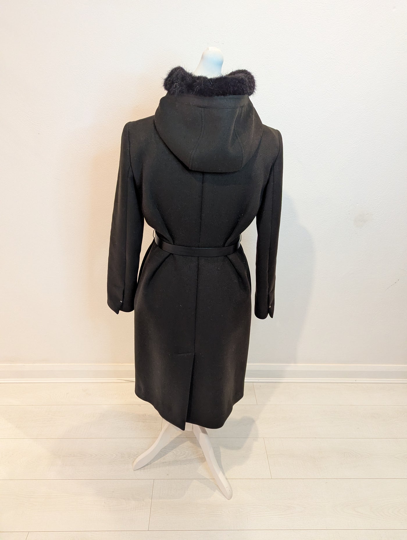 Sportmax  wool & Leather trim Coat 12 RRP £850