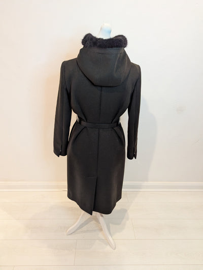 Sportmax  wool & Leather trim Coat 12 RRP £850